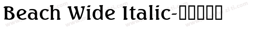 Beach Wide Italic字体转换